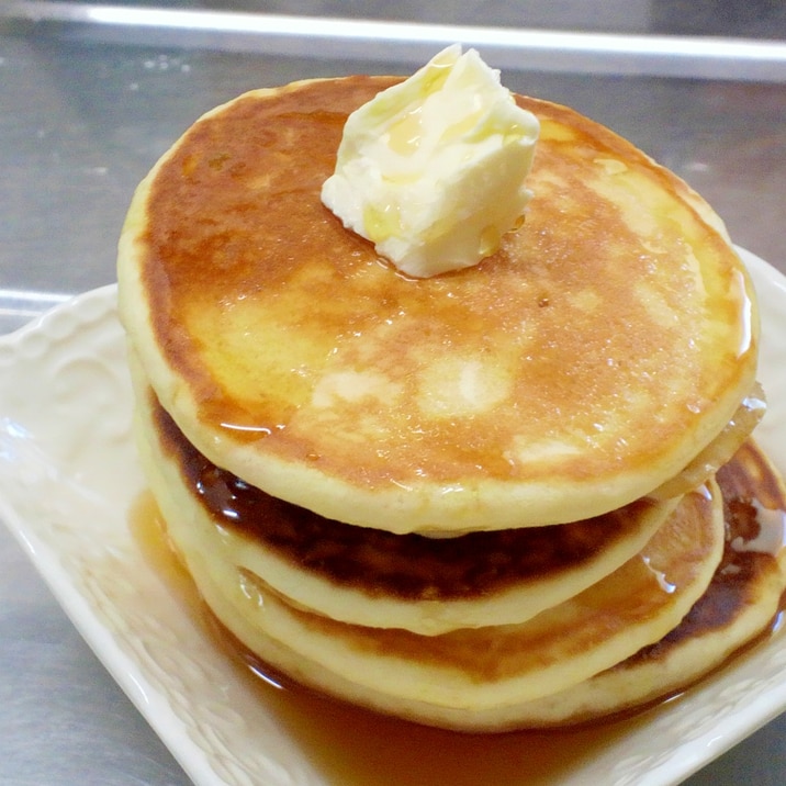 ホットケーキミックスで簡単パンケーキ♪